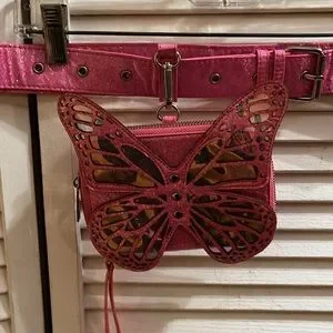 NWOT CLUBEXX Butterfly Super Bag Pink Glitter Belt Club Exx | Accessories | Nwot Clubexx Butterfly Super Bag  main image 2